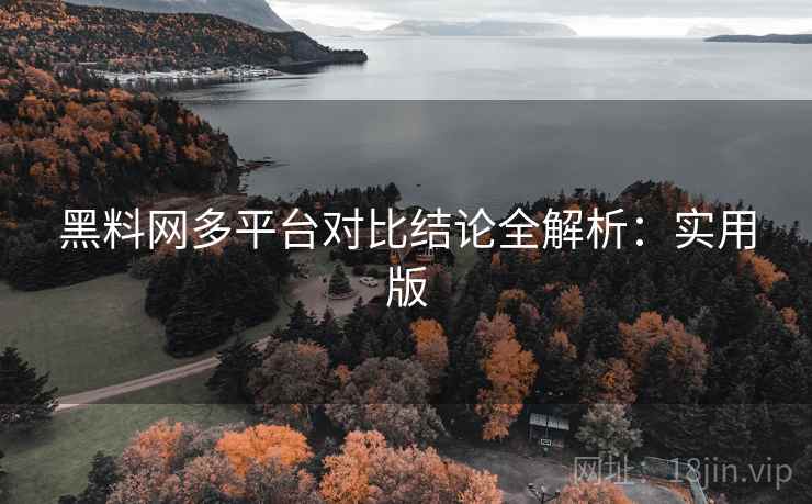 黑料网多平台对比结论全解析：实用版